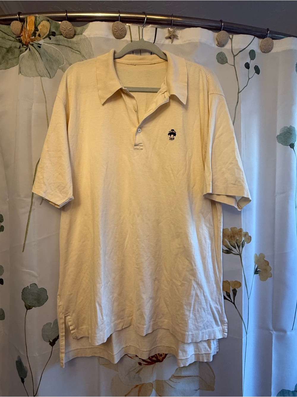 Brooks Brothers men’s  Polo Shirt in Light Cream with Embroidered Logo